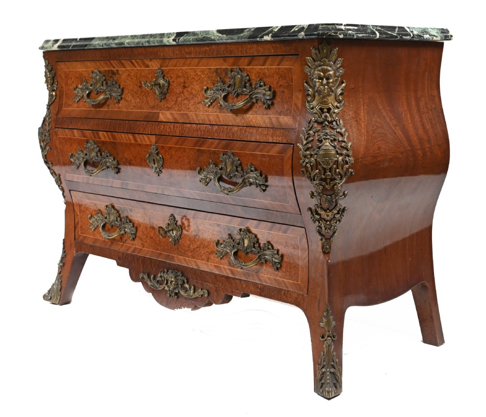 Empire Bombe Commode French Antique Chest Drawers 1880 View IX