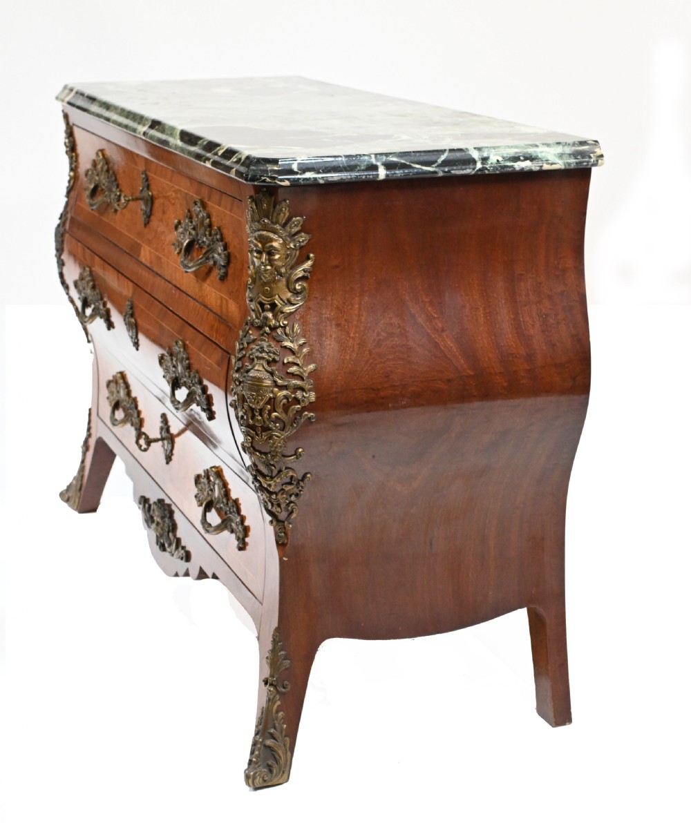 Empire Bombe Commode French Antique Chest Drawers 1880 View X