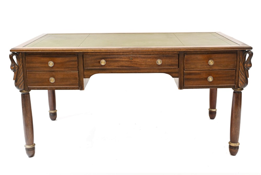 Napoleon III French Desk Antique Bureau Plat 1890