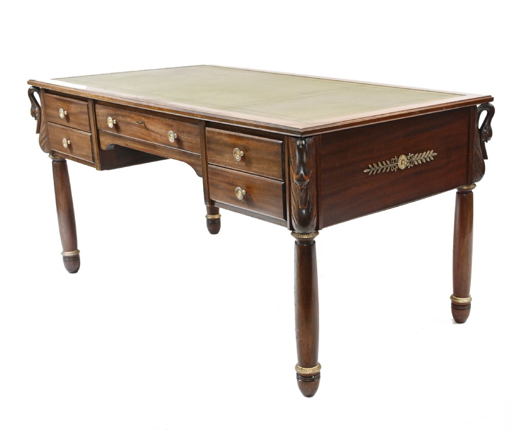 Napoleon III French Desk Antique Bureau Plat 1890 View II