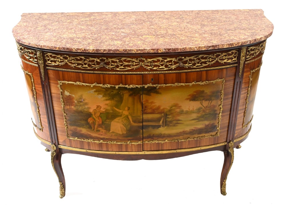 Vernis Martin Commode French Painted Cabinet  View II
