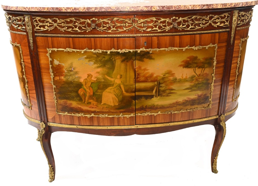 Vernis Martin Commode French Painted Cabinet  View III