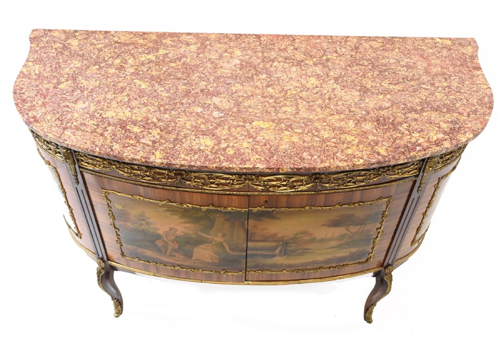 Vernis Martin Commode French Painted Cabinet  View V