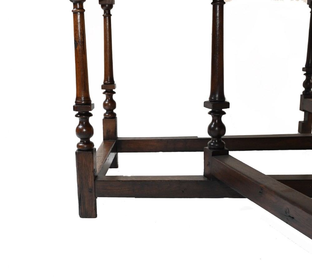 Oak Drop Leaf Table Jacobean Farmhouse Gateleg View VII