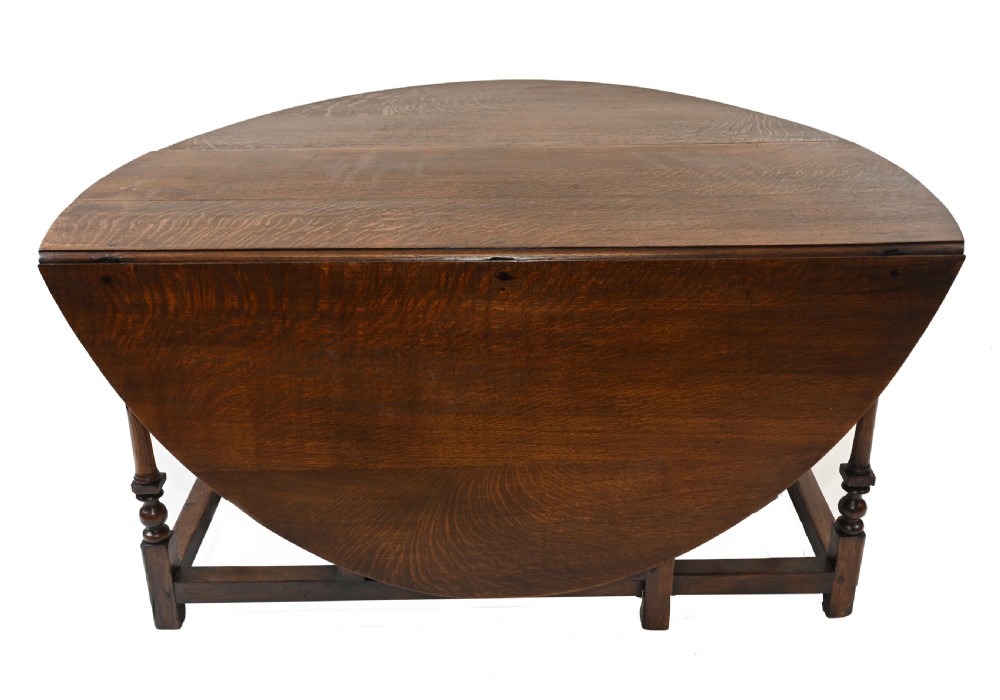 Oak Drop Leaf Table Jacobean Farmhouse Gateleg View X