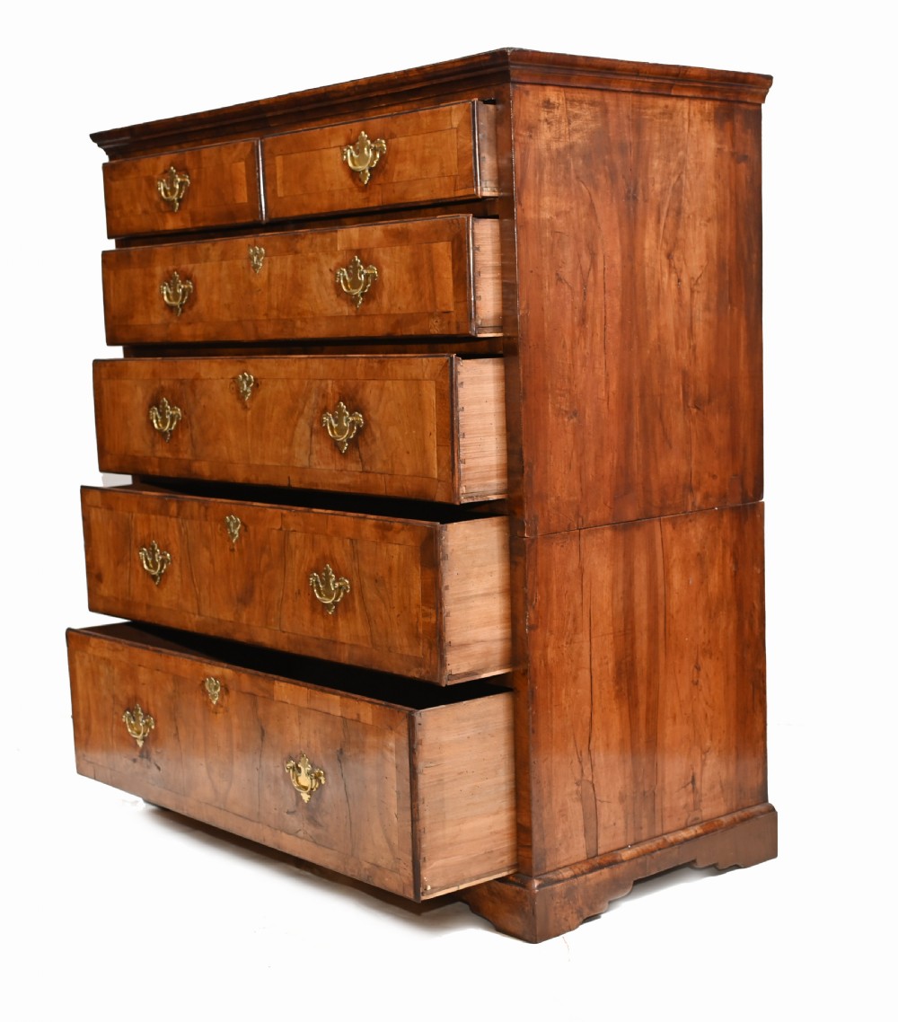 George I Walnut Chest Drawers Antique 1720 View IV
