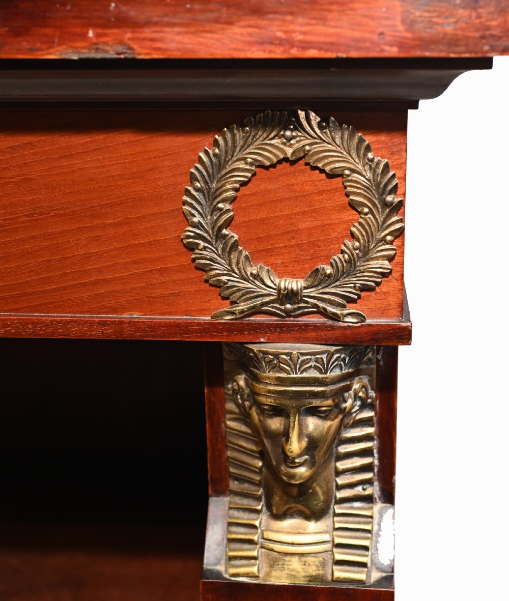 French Empire Bookcase Open Antique Mahogany 1890 View VII