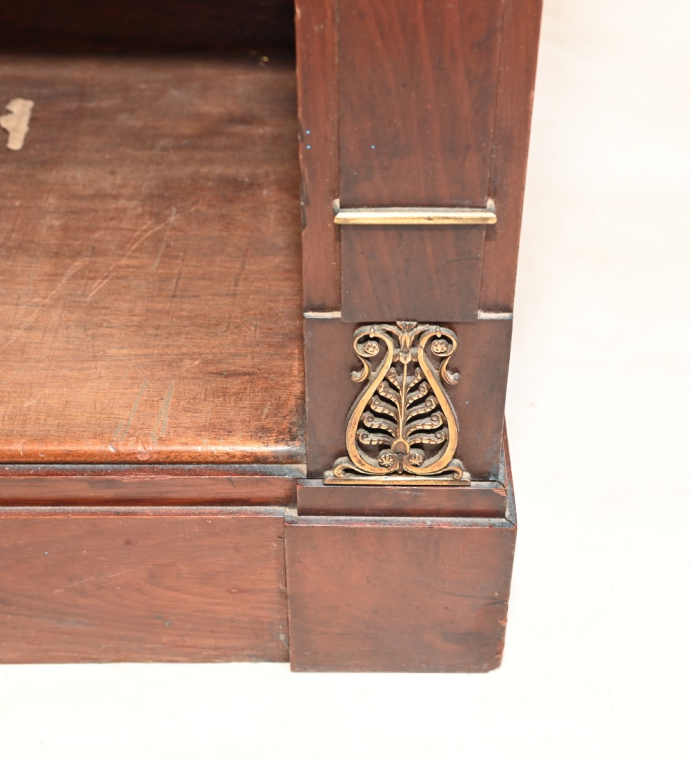 French Empire Bookcase Open Antique Mahogany 1890 View VIII