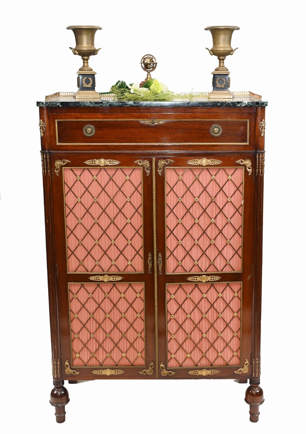 French Empire Cocktail Cabinet Mahogany Chest 1890 View II