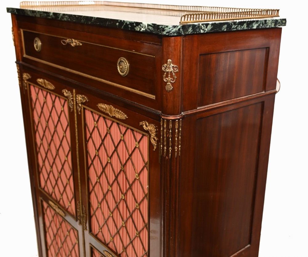 French Empire Cocktail Cabinet Mahogany Chest 1890 View X