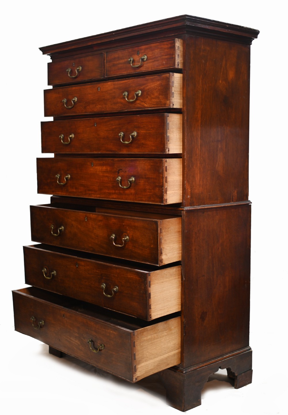 Mahogany Georgian Chest on Chest 1820 English Furniture View VIII