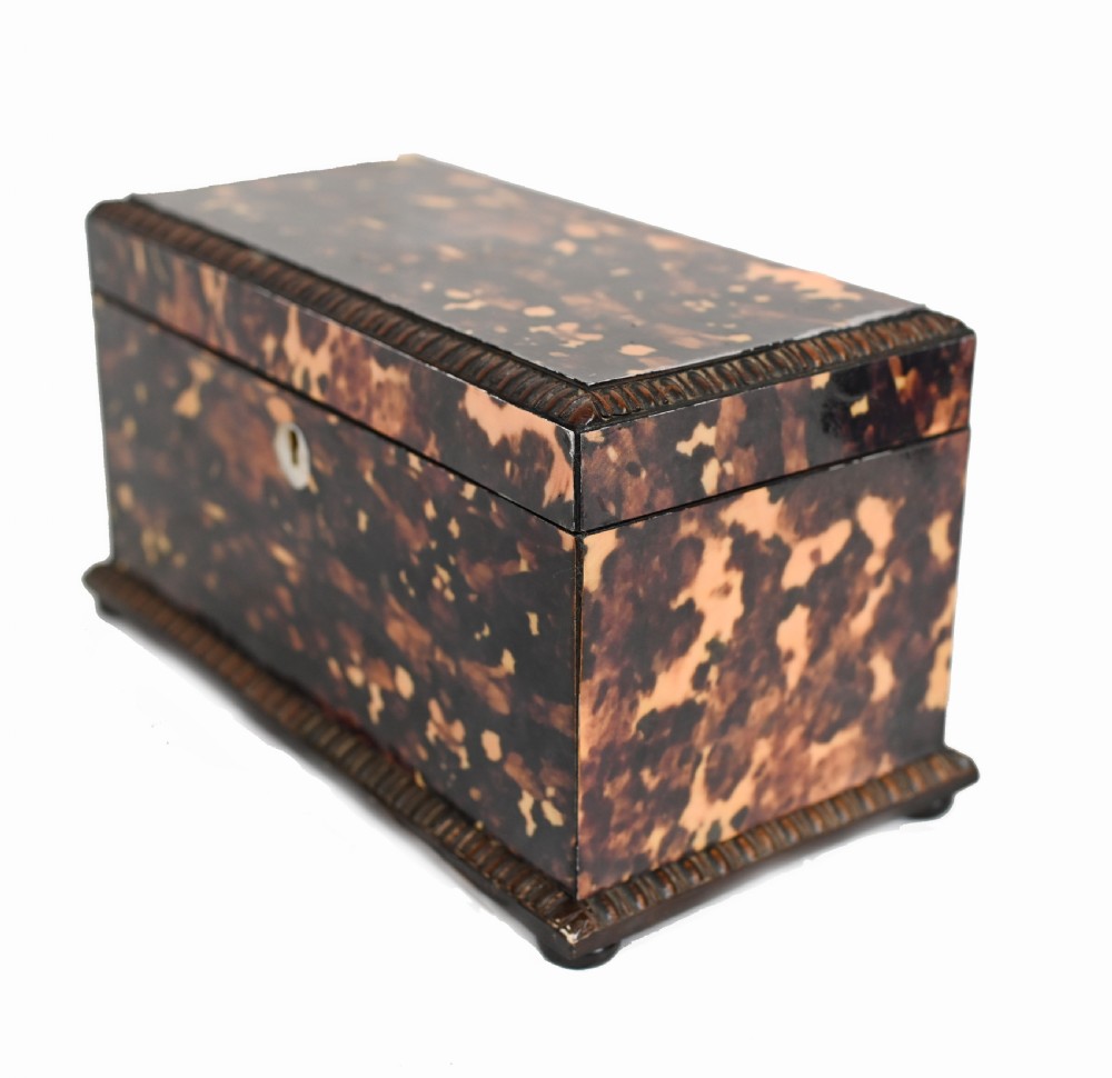 Victorian Tea Caddy Box Faux Tort 1890 View IV