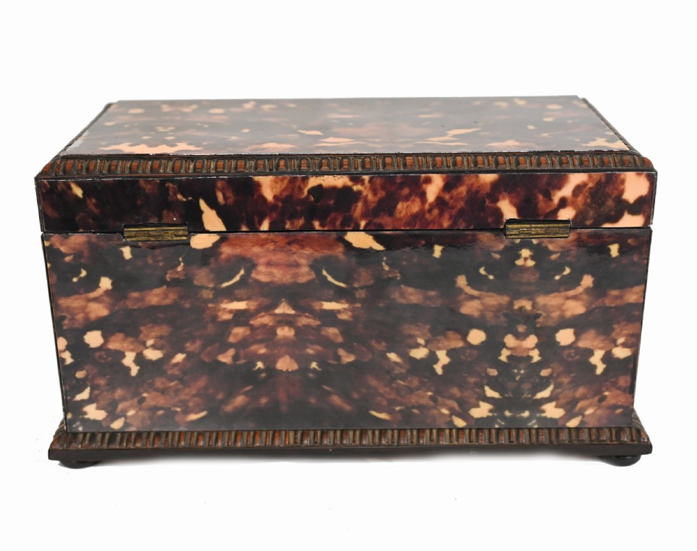 Victorian Tea Caddy Box Faux Tort 1890 View VI