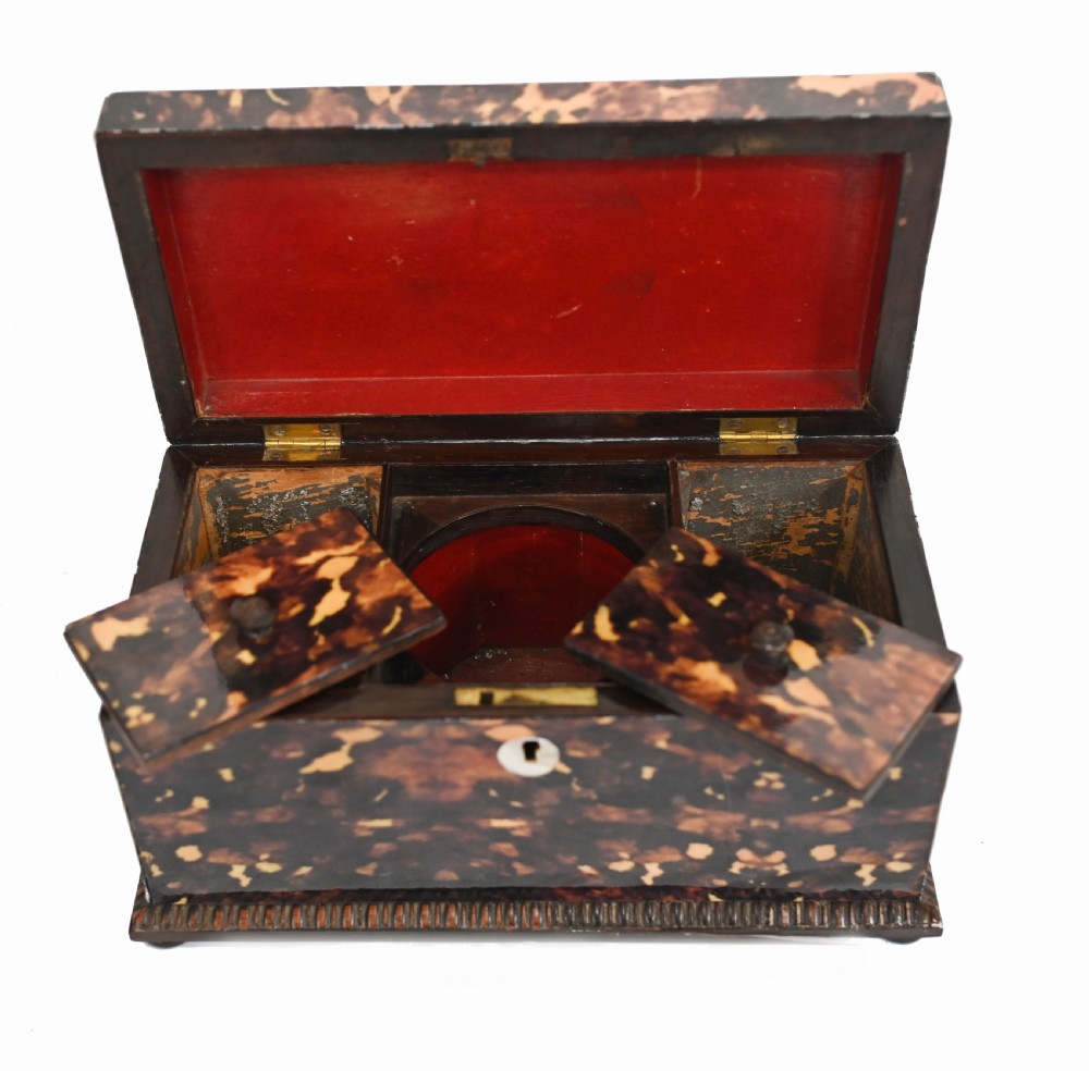 Victorian Tea Caddy Box Faux Tort 1890 View VIII