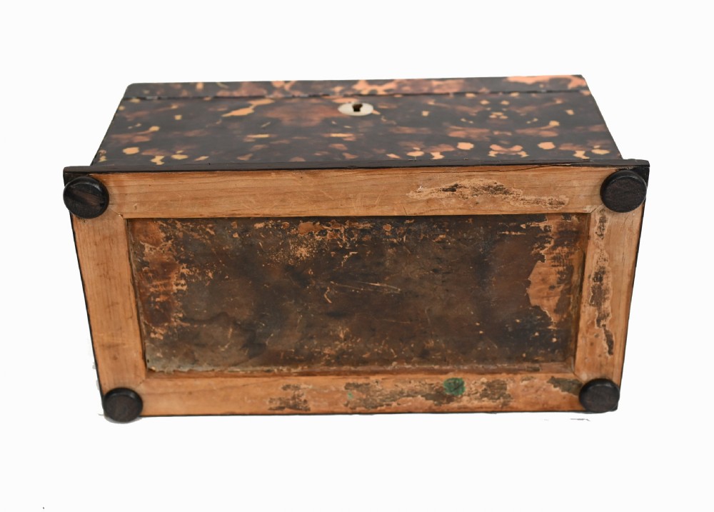 Victorian Tea Caddy Box Faux Tort 1890 View X