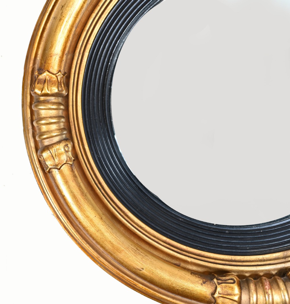 Regency Convex Mirror Gilt Eagle Frame View V