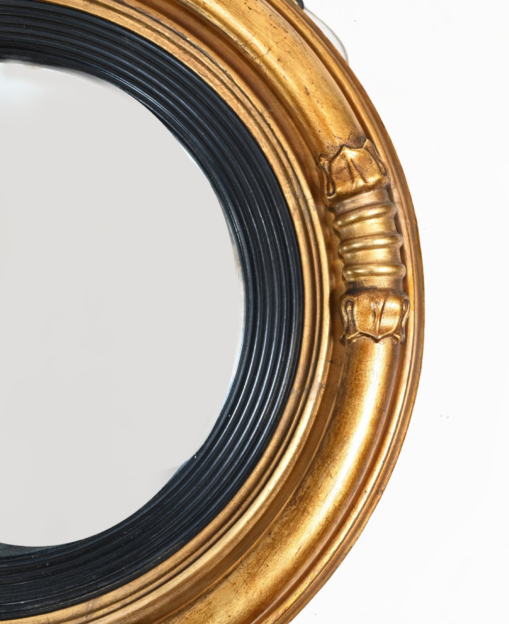 Regency Convex Mirror Gilt Eagle Frame View VI