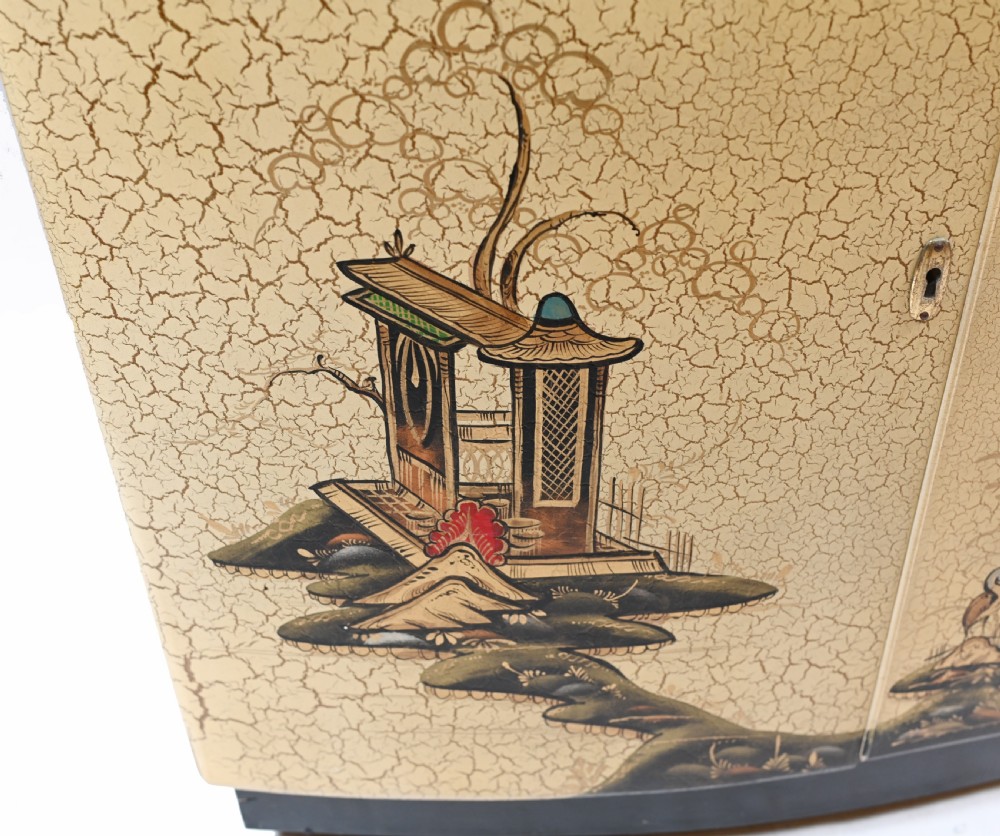 Art Deco Cocktail Cabinet Drinks Chest Chinoiserie 1930 View VI