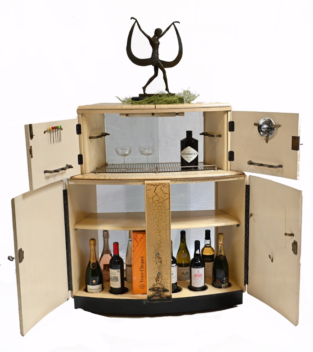 Art Deco Cocktail Cabinet Drinks Chest Chinoiserie 1930 View VII