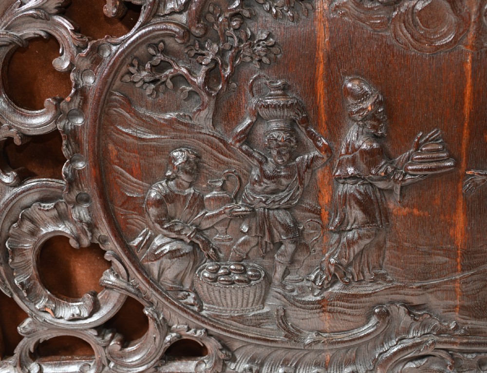 Flemish Carved Fire Screen Divider Walnut 1880 View V