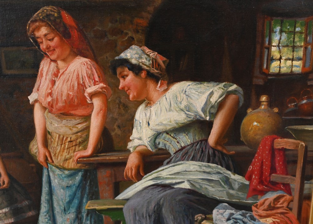 Italian Oil Painting The Shoe Seller by A Gabbi View III