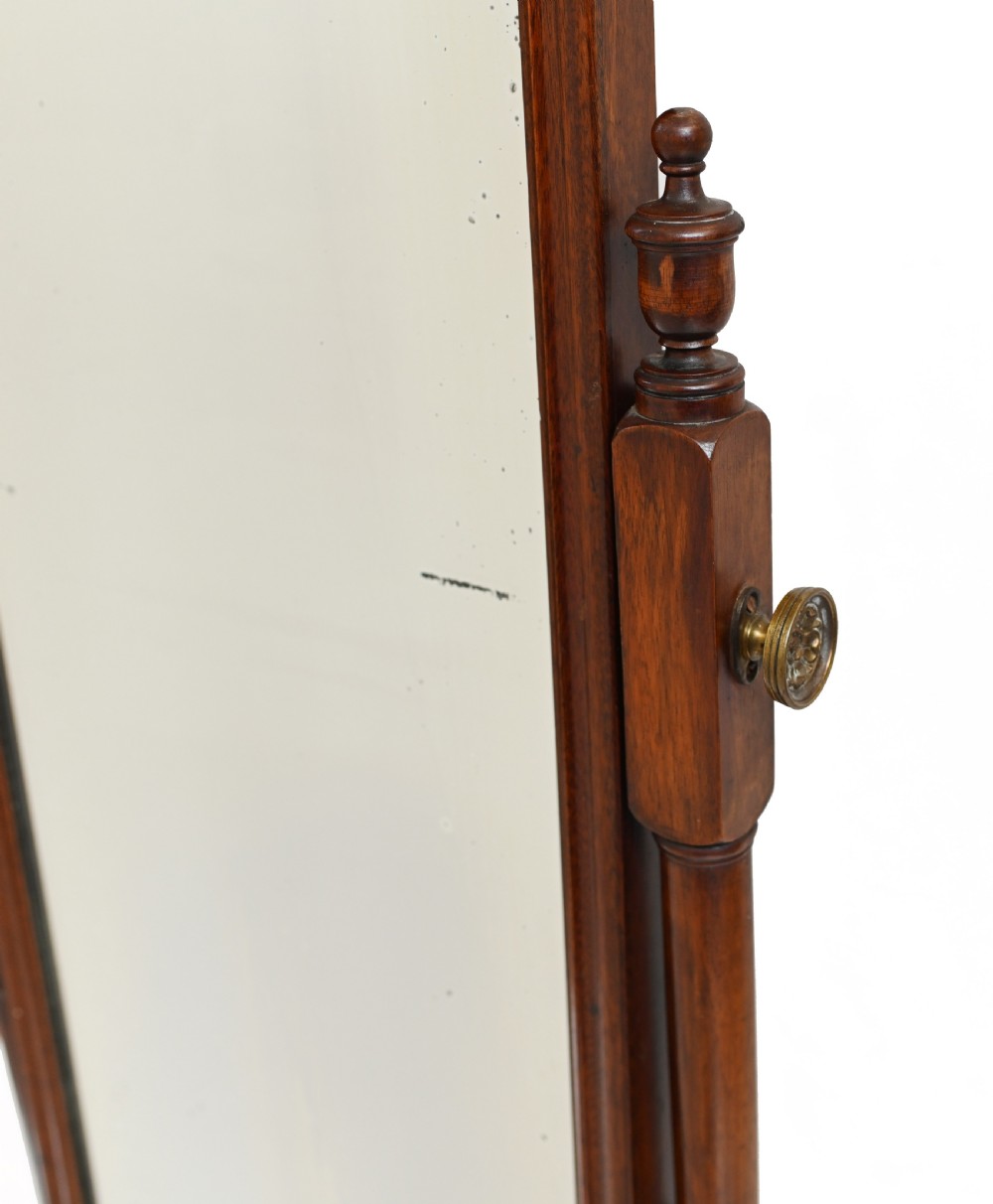 Georgian Cheval Mirror Swivel Mahogany 1890 View III