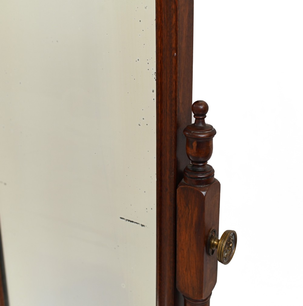 Georgian Cheval Mirror Swivel Mahogany 1890 View IV