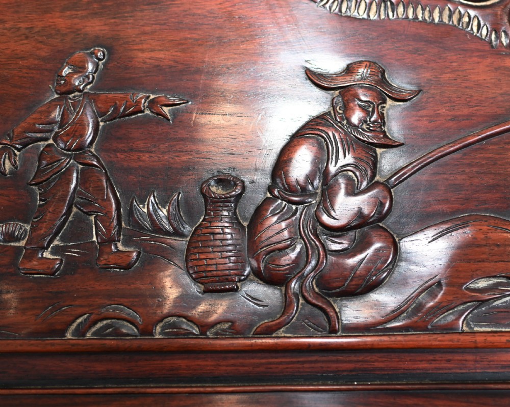 Chinese Camphor Chest Hardwood Carved Luggage Box 1880 View VIII