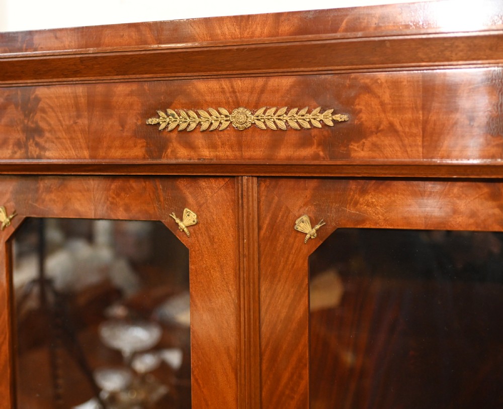 French E345mpire Breakfront Bookcase Flame Mahogany 1880 View IV