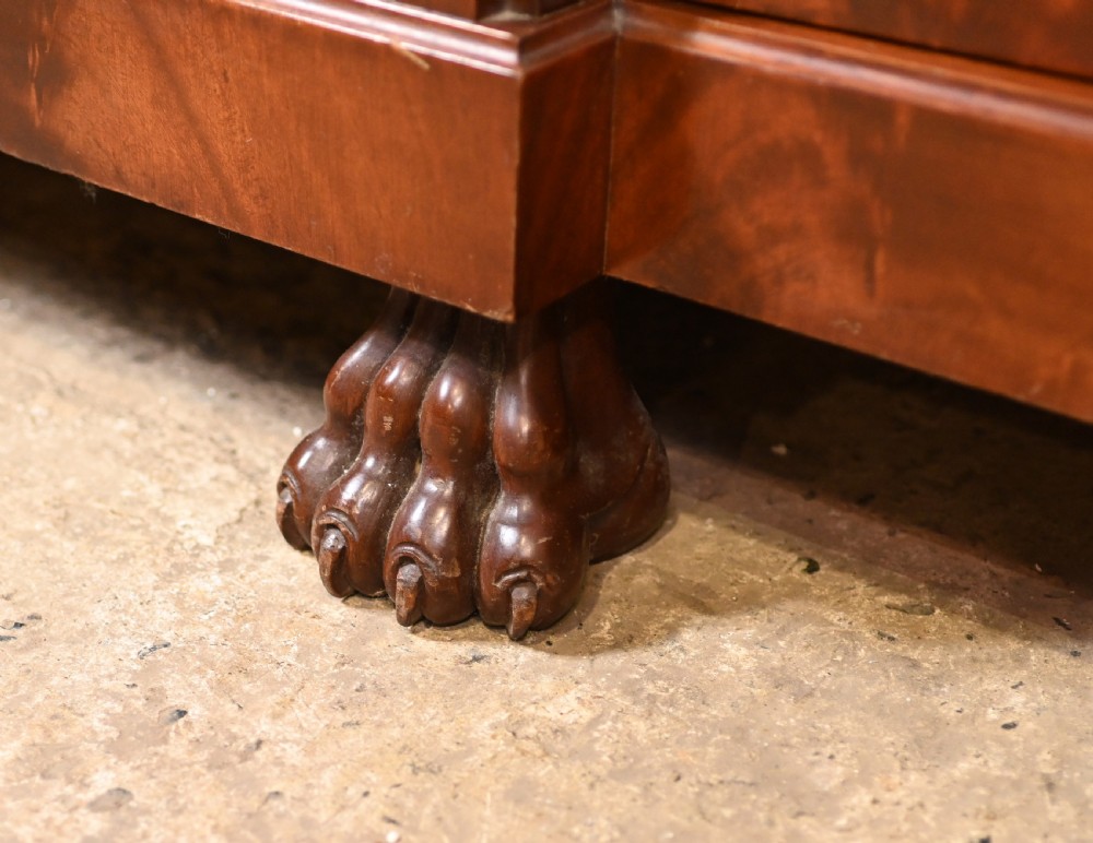 French E345mpire Breakfront Bookcase Flame Mahogany 1880 View X
