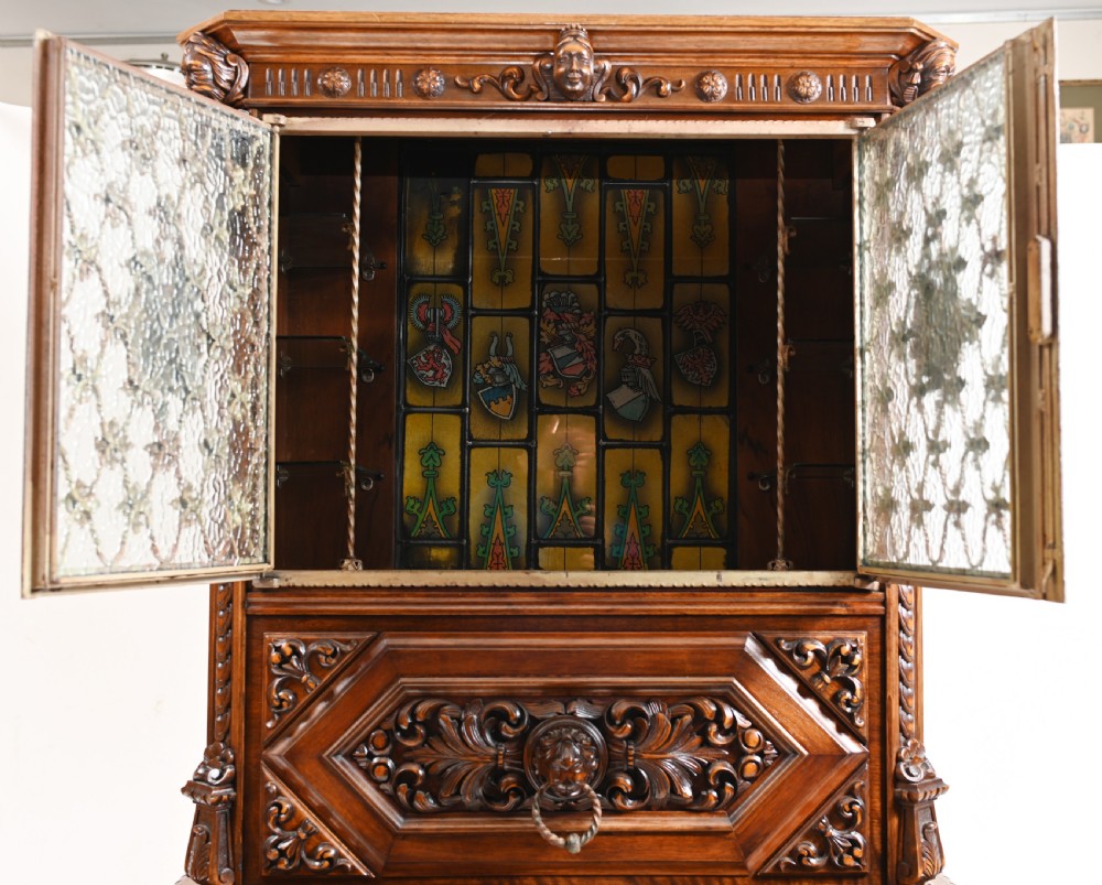 Art Nouveau Cocktail Cabinet Belle Epoque Drinks Chest View V
