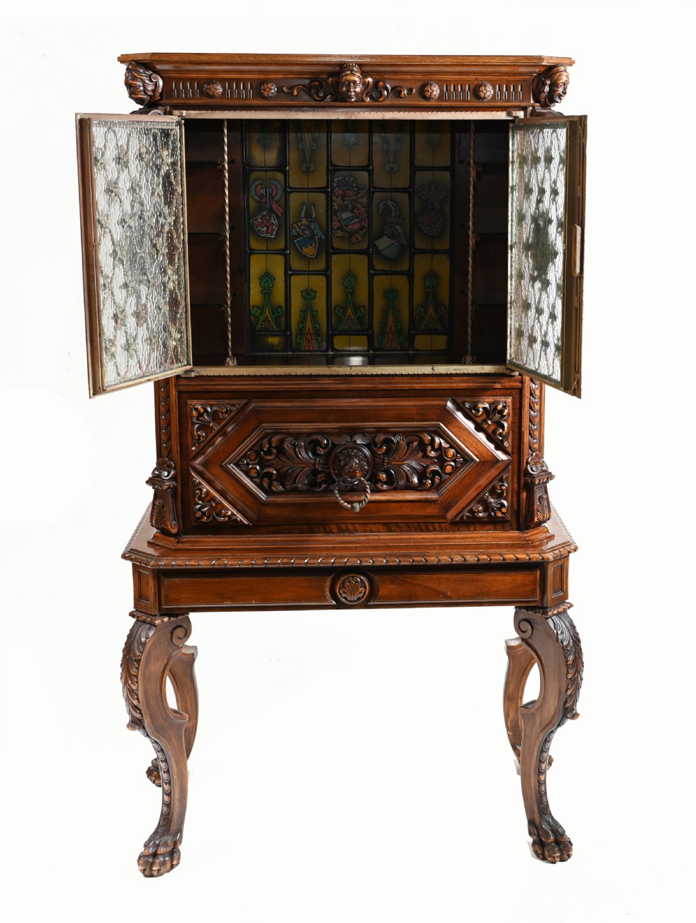 Art Nouveau Cocktail Cabinet Belle Epoque Drinks Chest View VI
