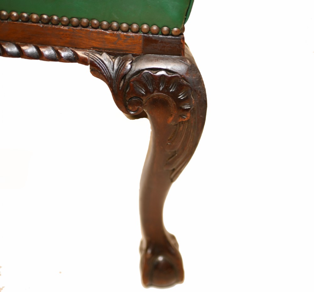 Set Chippendale Dining Chairs Shoolbred and Co Antique 1890 View VI