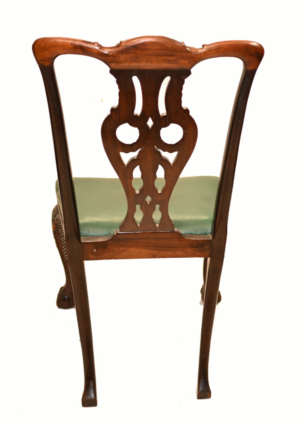Set Chippendale Dining Chairs Shoolbred and Co Antique 1890 View VII