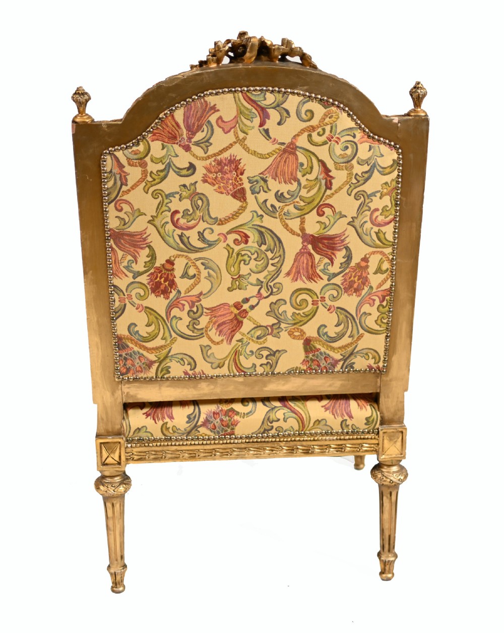 Pair French Gilt Arm Chairs Antique Fauteuil 1900 View IX