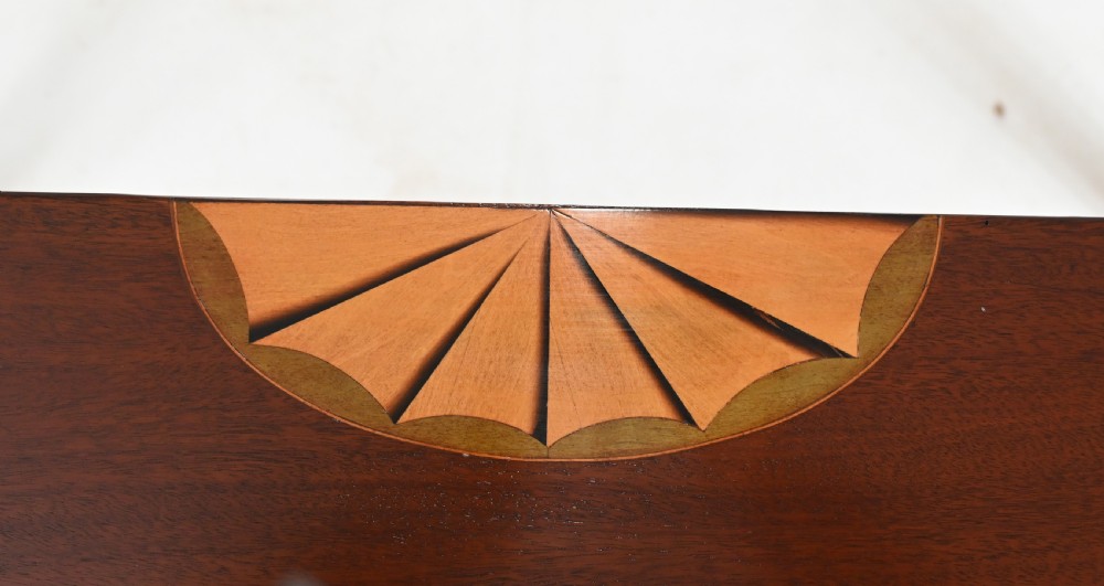 Pair Regency Console Tables Demi Lune 1810 Mahogany View VII
