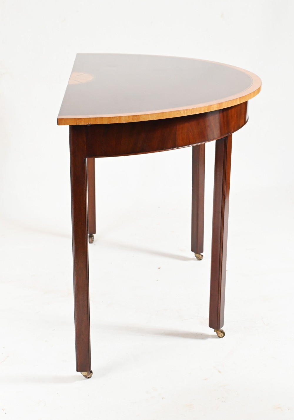 Pair Regency Console Tables Demi Lune 1810 Mahogany View X
