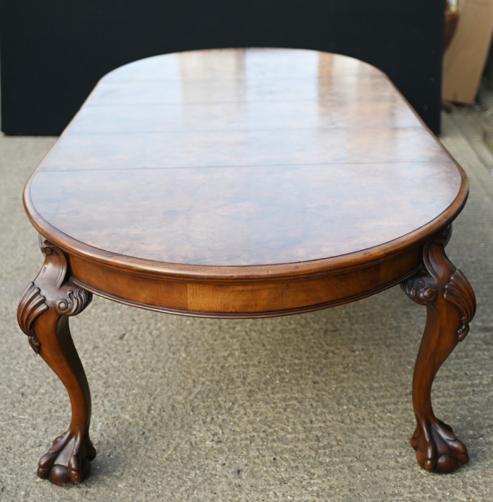 Chippendale Dining Table Walnut Extending Ball And Claw Antiques View IX