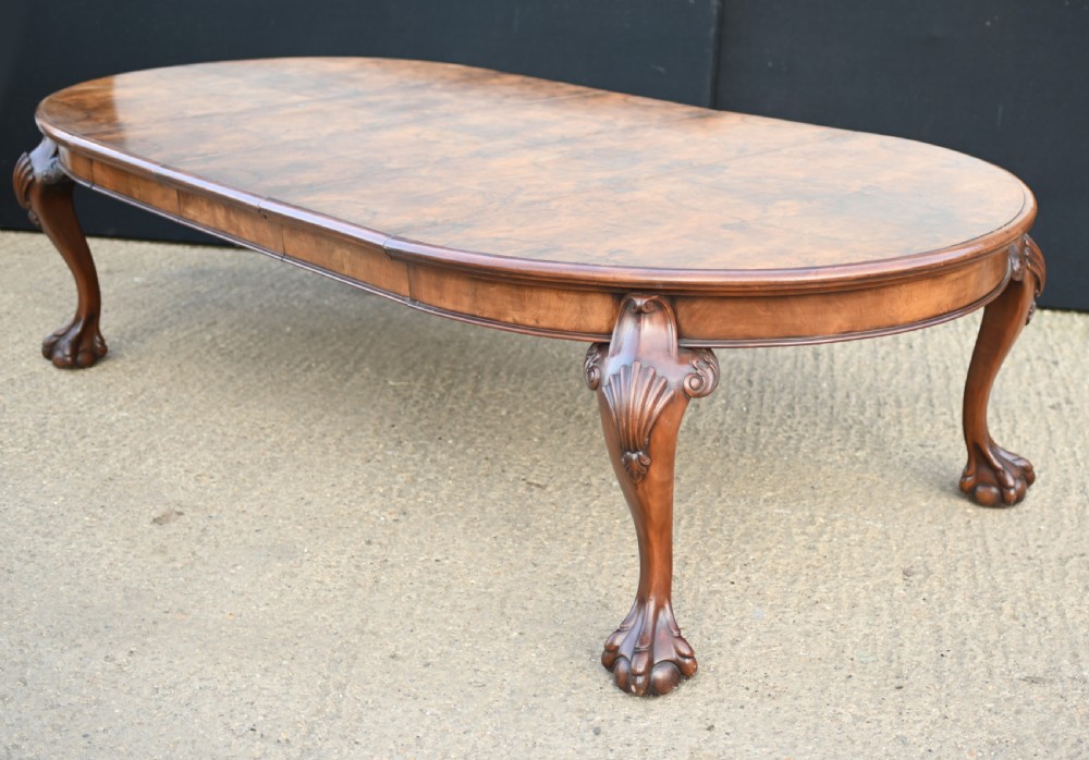 Chippendale Dining Table Walnut Extending Ball And Claw Antiques View XIII