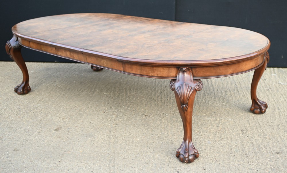 Chippendale Dining Table Walnut Extending Ball And Claw Antiques View XIV