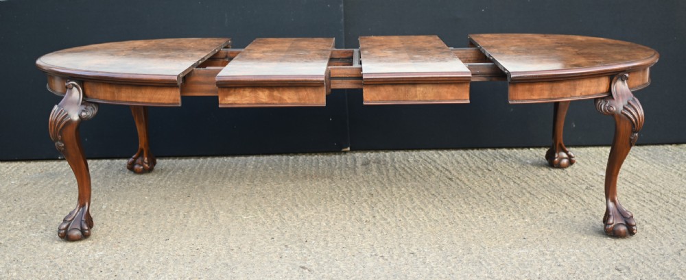 Chippendale Dining Table Walnut Extending Ball And Claw Antiques View XV