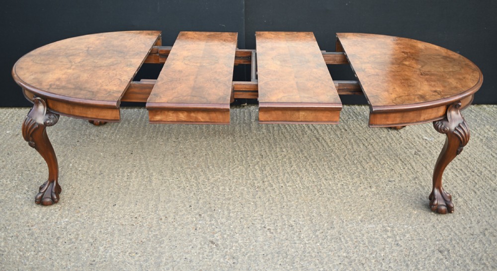 Chippendale Dining Table Walnut Extending Ball And Claw Antiques View XVI