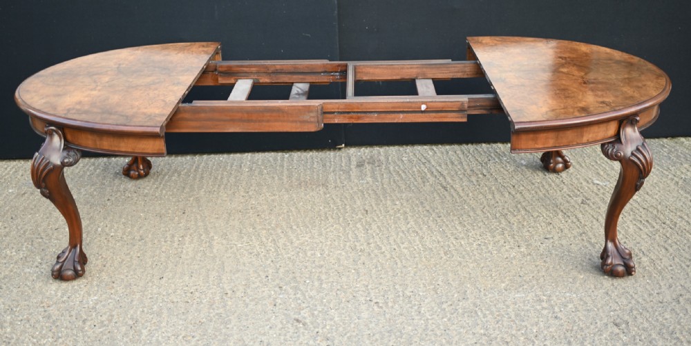 Chippendale Dining Table Walnut Extending Ball And Claw Antiques View XVII