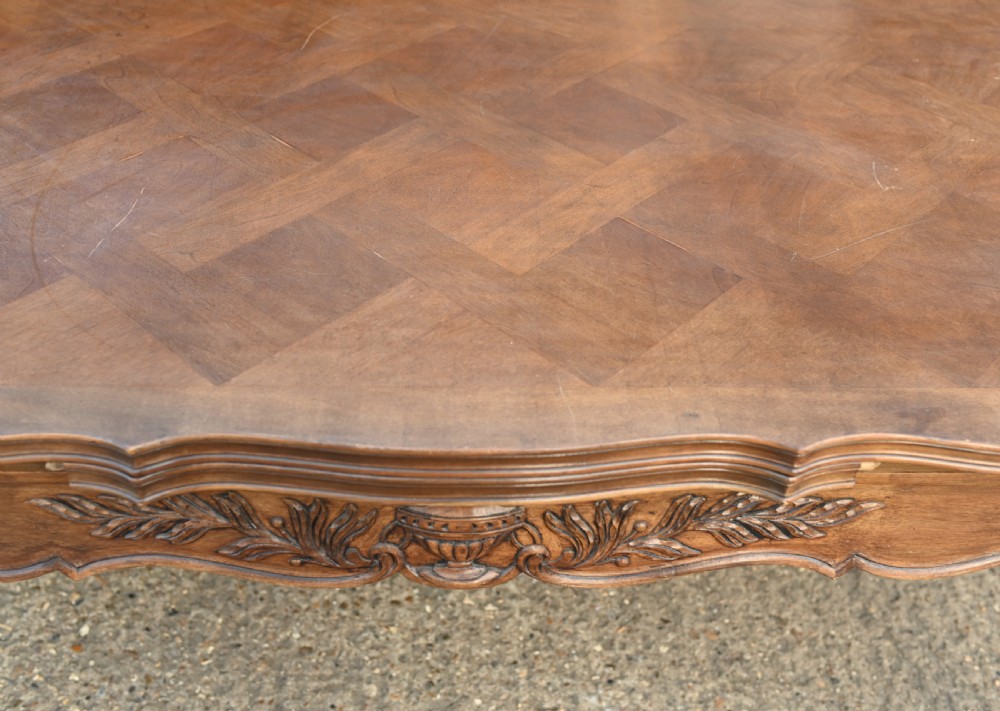 French Dining Table Extending Farmhouse Parquetry View IV