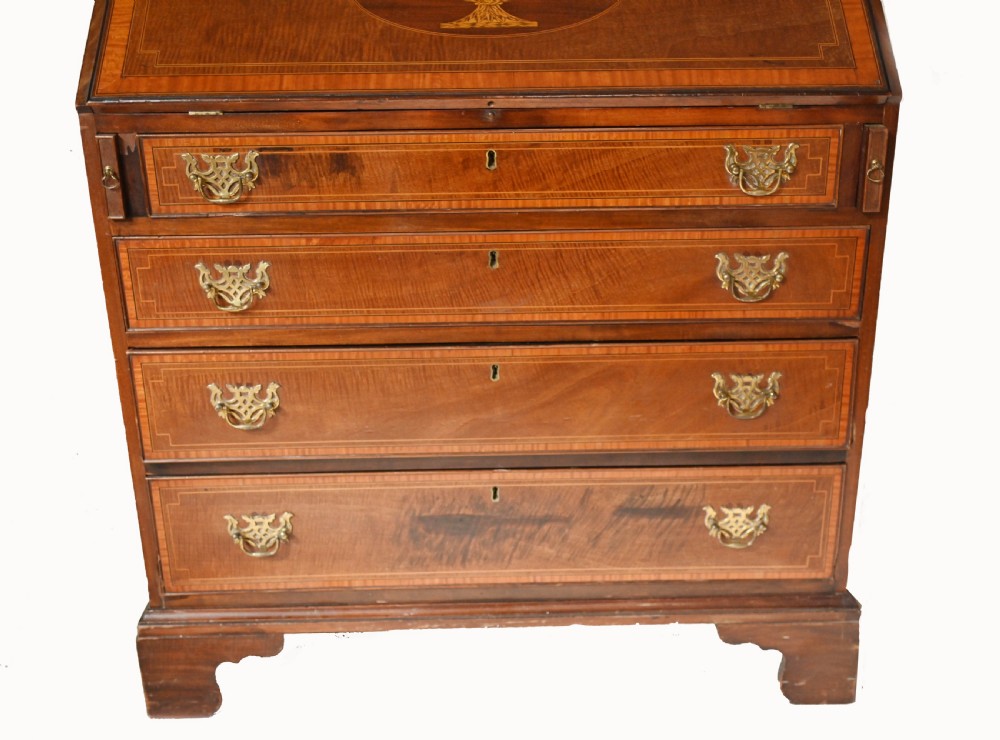 George II Bureau Mahogany Desk Edwards and Roberts Inlay
 View IV