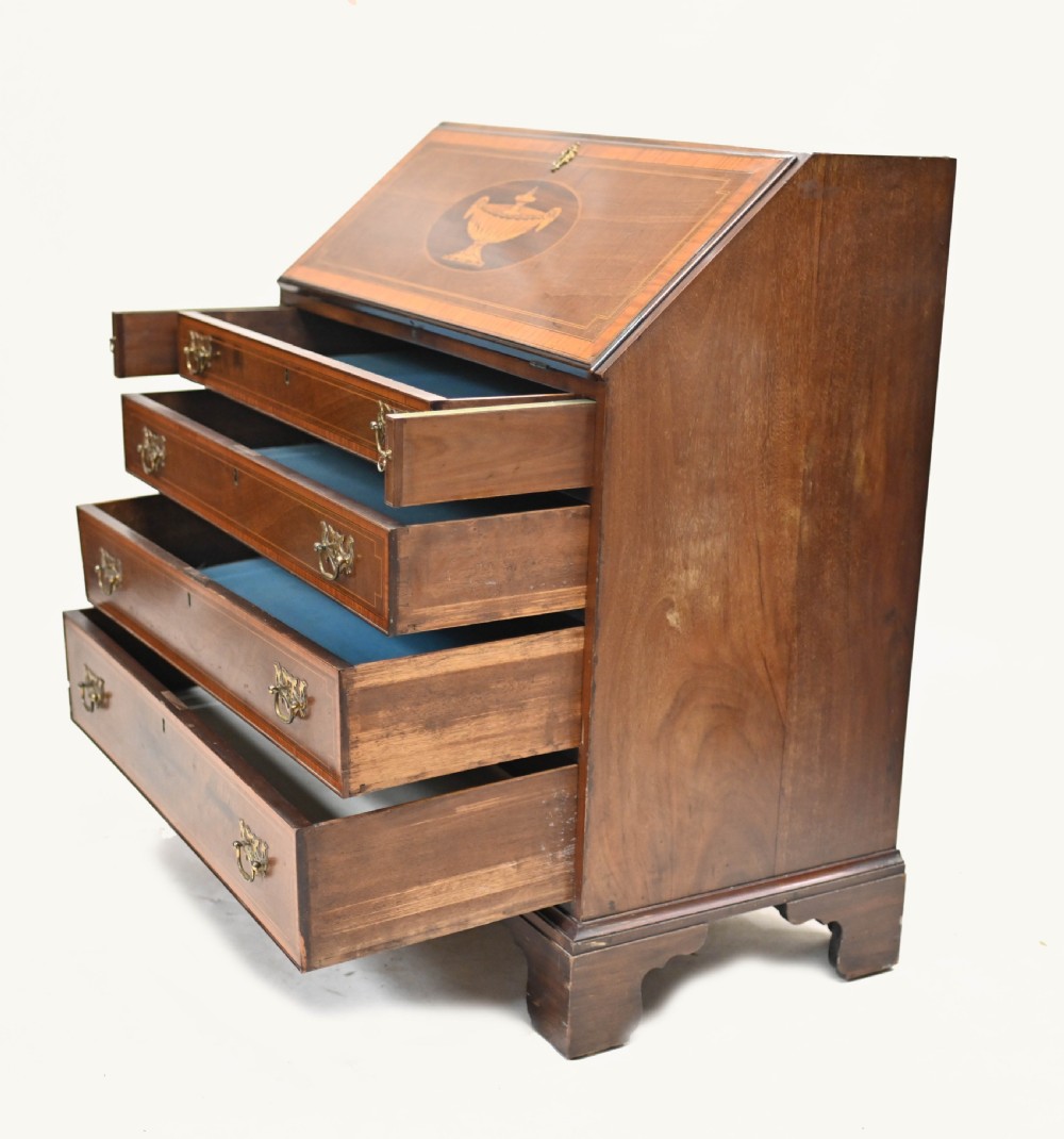 George II Bureau Mahogany Desk Edwards and Roberts Inlay
 View XI