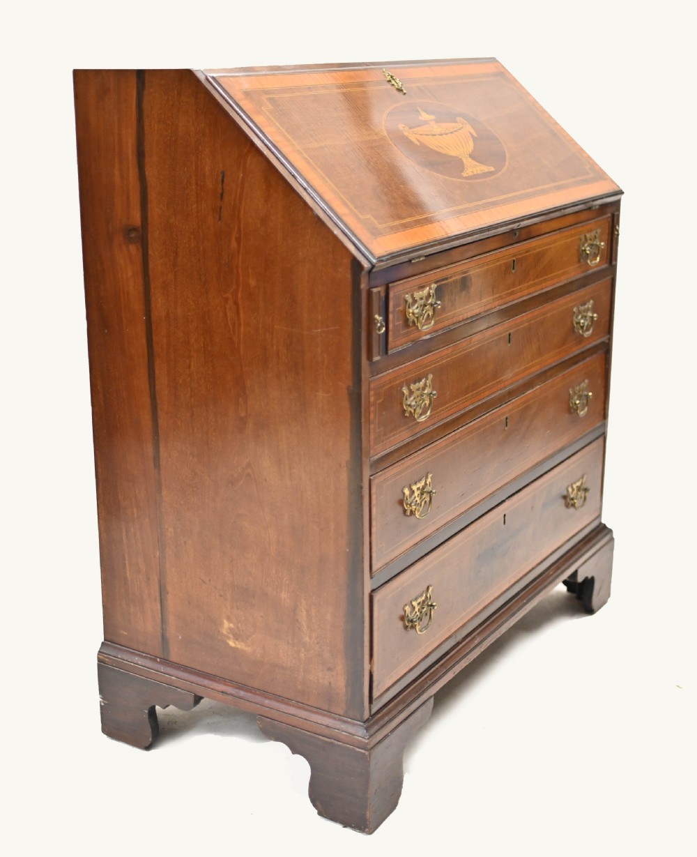 George II Bureau Mahogany Desk Edwards and Roberts Inlay
 View XII