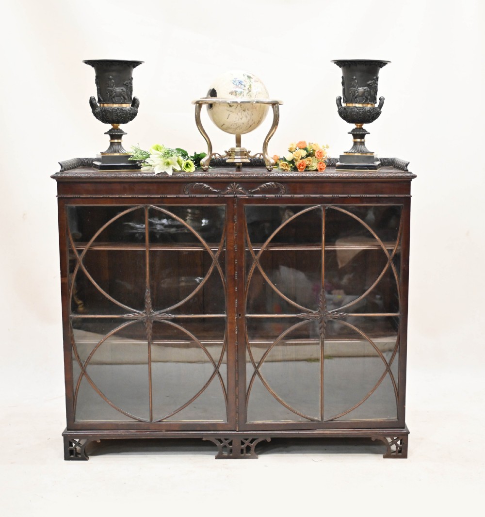 Chippendale Bookcase Cabinet Mahogany