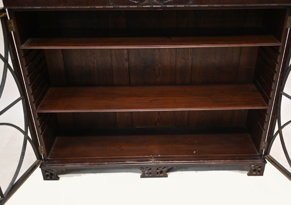 Chippendale Bookcase Cabinet Mahogany View VII