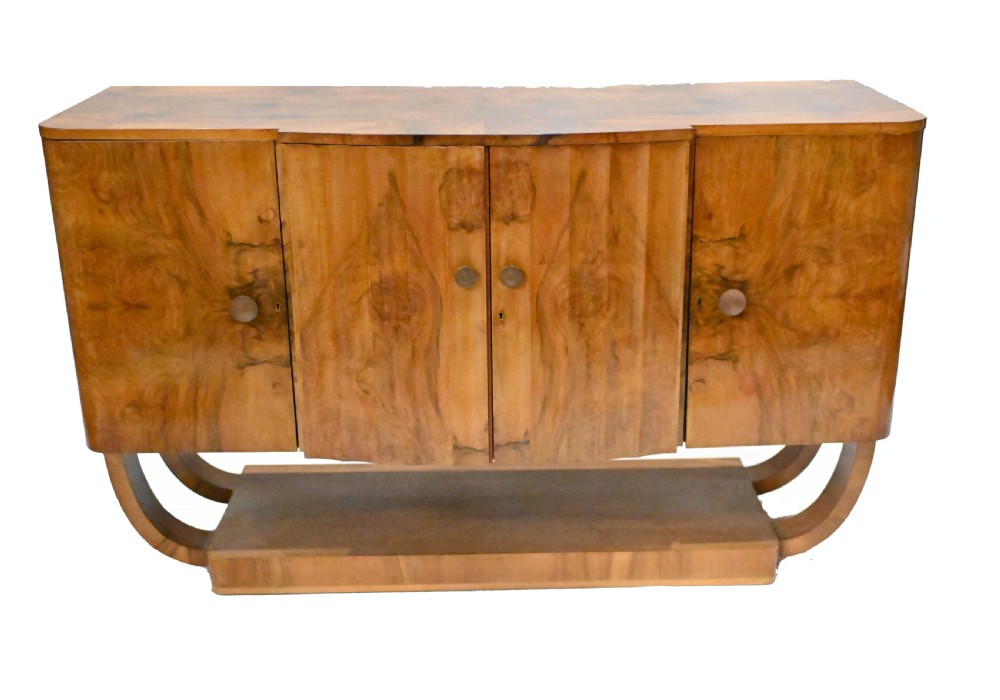 Period Art Deco Sideboard Walnut Server 1930
 View II